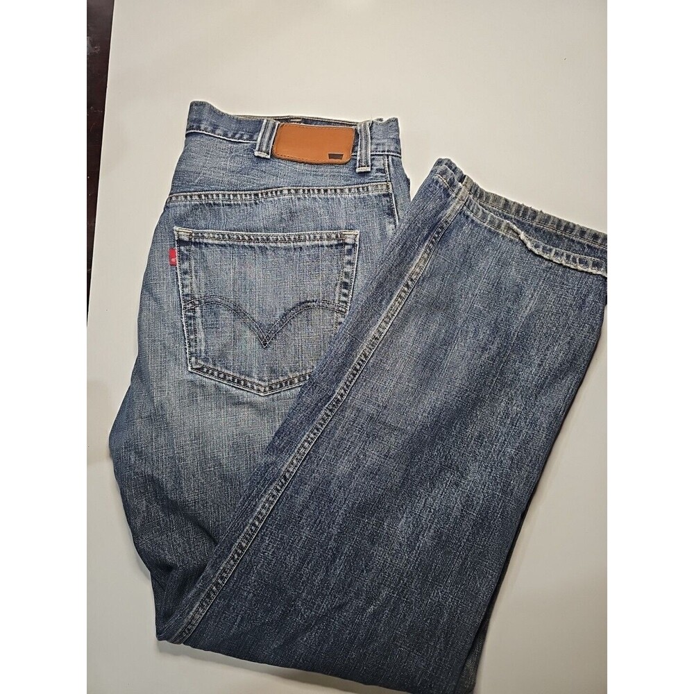 LEVIS 559 100% COTTON RELAXED FIT STRAIGHT LEG Men 38X34 Blue Denim Jeans